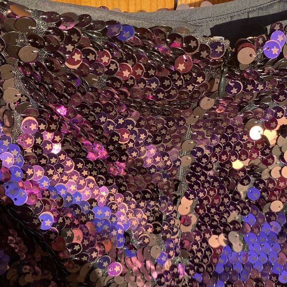 Free People Purple Star Sequin Maxi Skirt size 6 - Picture 6 of 6